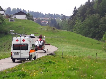 DRK OV Bad Herrenalb / Dobel Einsatz mit Hubschrauber